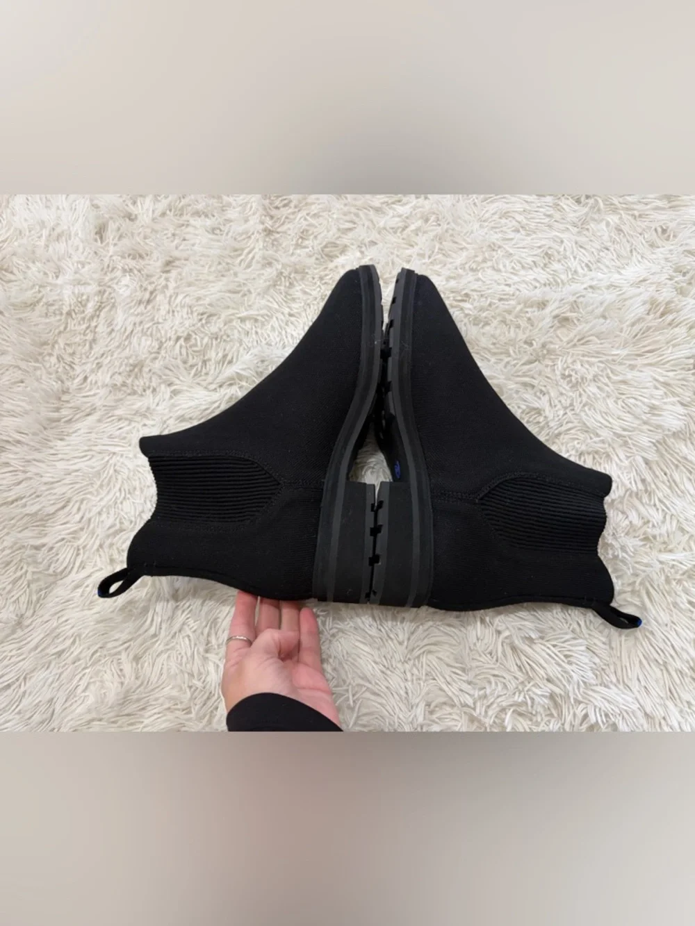 Rothy's The Lug Boot - Size 12 - onyx/black